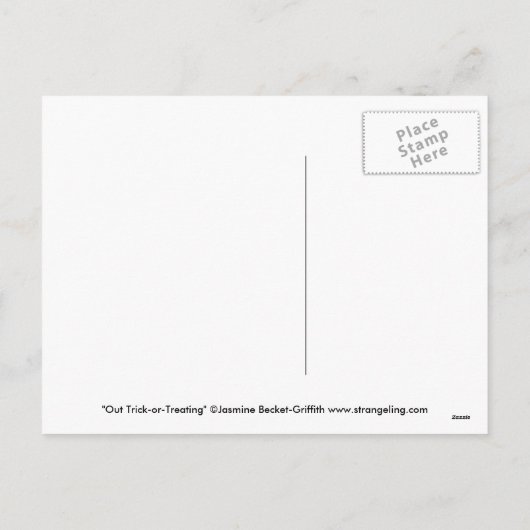 Carte postale "Out Trick-or-Treating" (Dos)