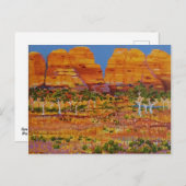 Carte Postale Outback australien avec des fleurs sauvages (Devant / Derrière)