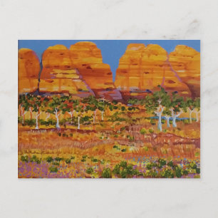 Carte Postale Outback australien avec des fleurs sauvages
