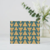 Carte Postale Outdoor | Gold & Dark Teal Pattern (Debout devant)