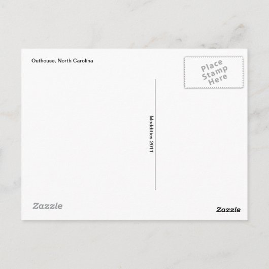 Carte postale Outhouse (Dos)