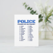 Carte Postale Outil de communication policière - Alphabet A à Z (Debout devant)