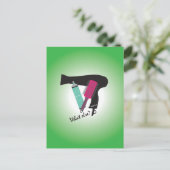 Carte Postale Outils coiffure - Quoi d'autre? (Debout devant)