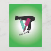 Carte Postale Outils coiffure - Quoi d'autre? (Devant)