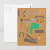Carte Postale Outils d'artisan (Devant / Derrière)