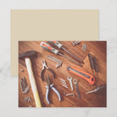 carte postale outils de bricolage (Devant / Derrière)