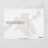 Carte Postale Outils de commerce - Vis à main en bois simple (Dos)