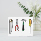 Carte Postale Outils de construction (Debout devant)