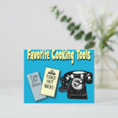 Carte Postale outils de cuisine préférés (Debout devant)
