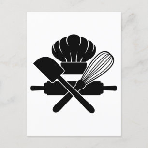 Carte Postale Outils de cuisson Cuisine Amusant Drôle Chef culin