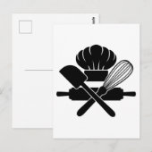 Carte Postale Outils de cuisson Cuisine Amusant Drôle Chef culin (Devant / Derrière)