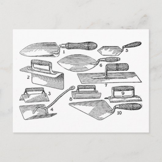 Carte Postale Outils de jardin vintages (Devant)