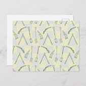 Carte Postale Outils de jardinage Motif (Devant / Derrière)