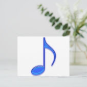 Carte Postale Outils de musique bleue (Debout devant)