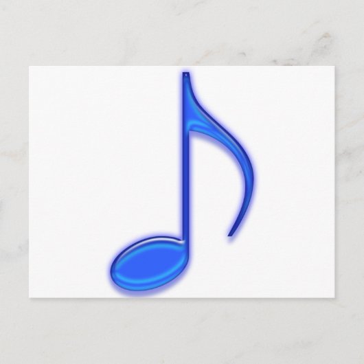 Carte Postale Outils de musique bleue (Devant)