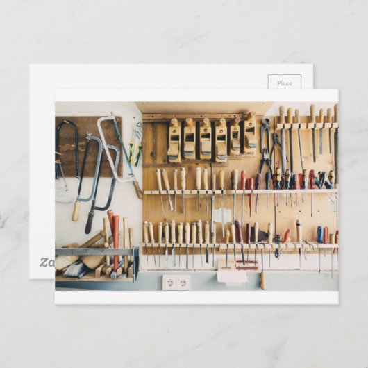 Carte Postale Outils do-it-yourself Fête des pères papa enthousi (Devant / Derrière)