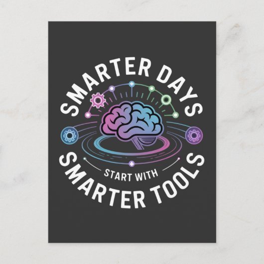 Carte Postale Outils intelligents d'intelligence artificielle (Devant)