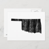 Carte Postale Outline de l'État de l'Oklahoma en détresse (Devant / Derrière)