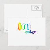 Carte Postale OUTSpoken (arc-en-ciel) (Devant / Derrière)