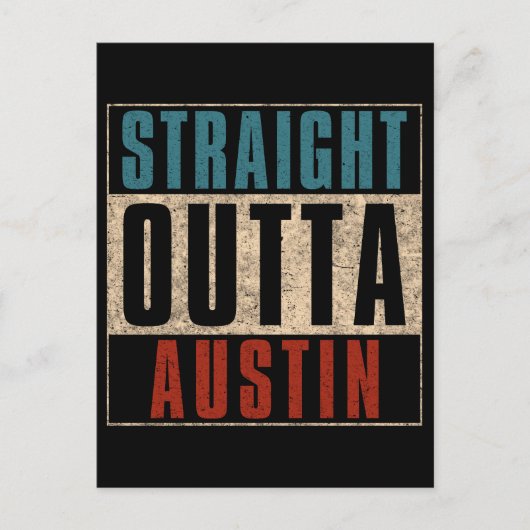 Carte Postale Outta Austin Texas TX USA (Devant)