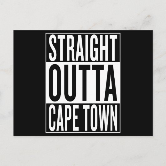 Carte Postale outta droit Cape Town (Devant)