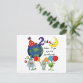 Carte Postale Outta This World 2nd Birthday Tshirts (Debout devant)