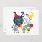 Carte Postale Outta This World 2nd Birthday Tshirts (Devant / Derrière)