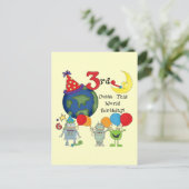 Carte Postale Outta This World 3rd Birthday T-shirts et cadeaux (Debout devant)