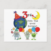 Carte Postale Outta This World 3rd Birthday T-shirts et cadeaux (Devant)