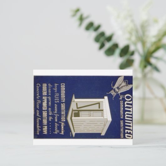 Carte postale ouverte (Debout devant)