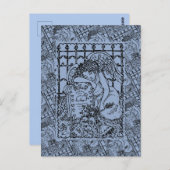 CARTE POSTALE OUVERTURE DE L'ANGE DE GUARDIAN, SYMPATHIE DU MOUR (Devant / Derrière)