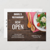 Carte Postale Ouverture de restaurant | Maintenant ouvert | Cour (Devant / Derrière)