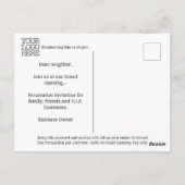 Carte Postale Ouverture du Grand Jaune noir | Logo |Invitation c (Dos)