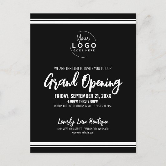 Carte Postale Ouverture du logo (Devant)