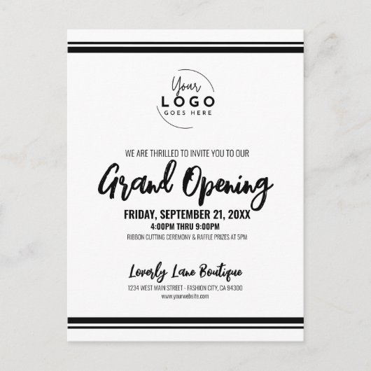 Carte Postale Ouverture du logo (Devant)