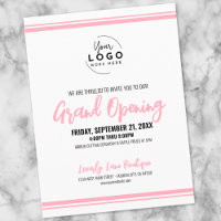 Ouverture solennelle d'entreprise avec logo rose m