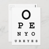 Carte Postale Ouvrez vos yeux (Devant / Derrière)