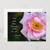 Carte Postale Ouvrez votre esprit comme une fleur (Devant / Derrière)