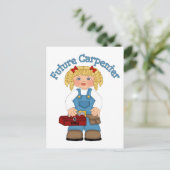 Carte Postale Ouvrier de construction de charpentier de l'avenir (Debout devant)