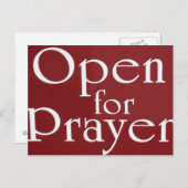 Carte Postale Ouvrir Pour Le Signe De Prière (Devant / Derrière)