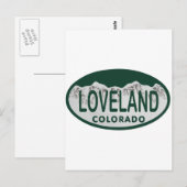 Carte Postale Oval de licence Loveland (Devant / Derrière)