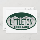 Carte Postale Ovale de permis de Littleton (Devant / Derrière)