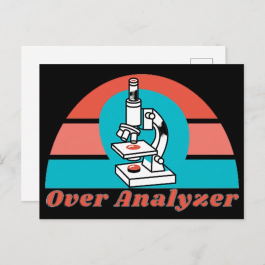 Carte Postale Over Analyzer - Microscopic Lab Tech (Devant / Derrière)
