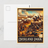 Carte Postale Overland Park, Kansas | VINTAGE (Devant / Derrière)