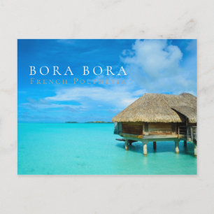 Carte Postale Overwater bungalow resort on Bora Bora