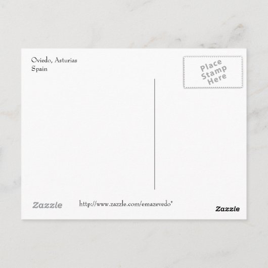 Carte postale Oviedo, Asturies (Dos)