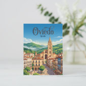 Carte Postale Oviedo Espagne (Debout devant)