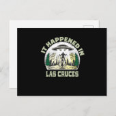 Carte Postale OVNI Alien À las cruces City (Devant / Derrière)