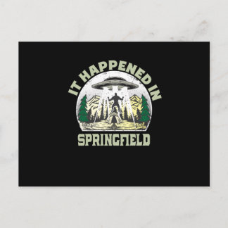 Carte Postale OVNI Alien À Springfield City