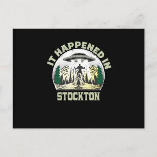 Carte Postale OVNI Alien à stockton City